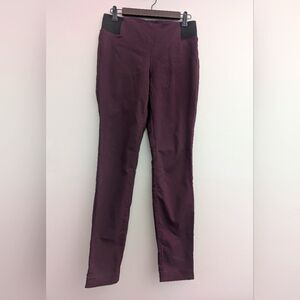 Women's Ricki's Eggplant Slim Pants with Elastic Waistband Size M
